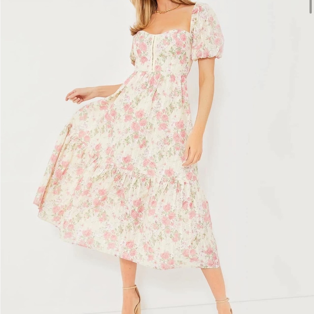 OPT Rosita Floral Midi Dress